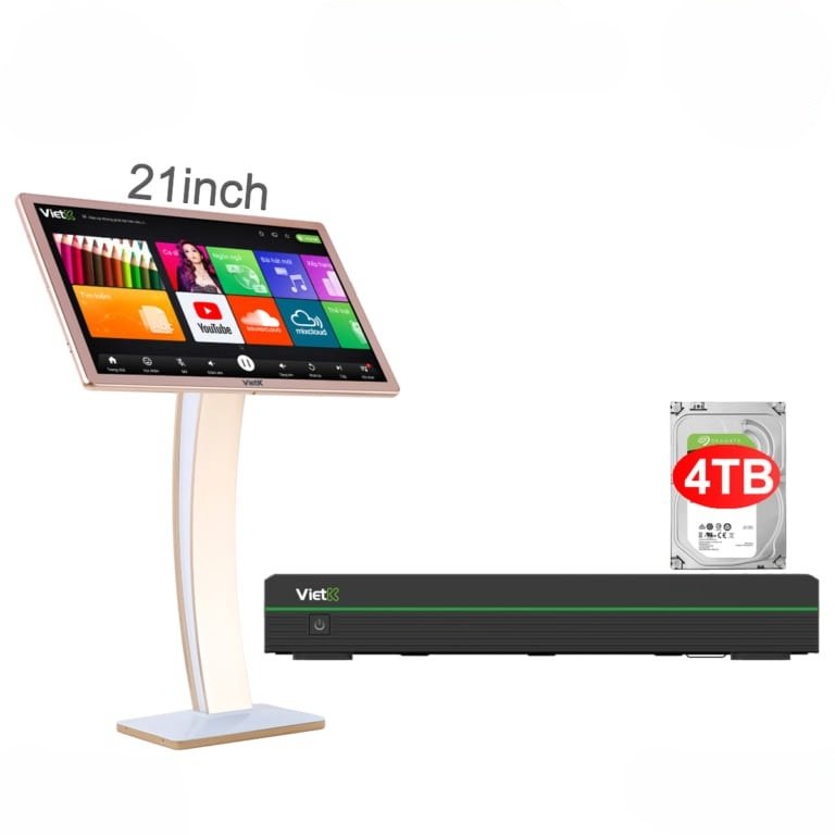 Bộ Đầu Karaoke VietK Pro 4TB + Màn 21inch-0